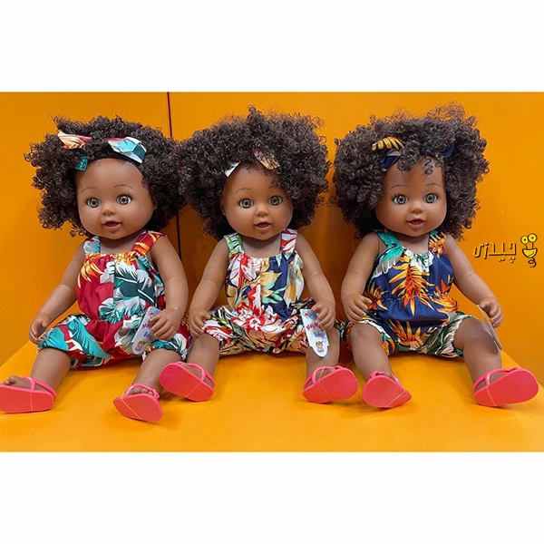 عروسک دختر موفرفری سیاه پوست ارتفاع 43 کد Doll 951-Z
