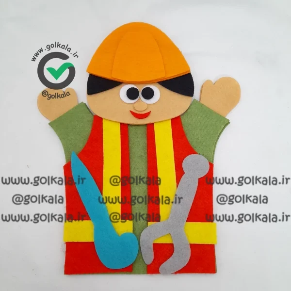 عروسک دستکشی معدنچی نمدی