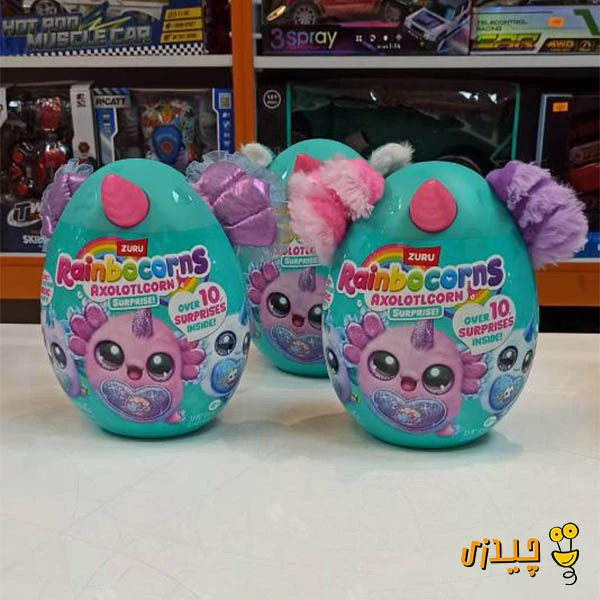 عروسک سورپرایزی (ZURU)رینبوکورنز 92120 RainBocoRns Axolotlcorn