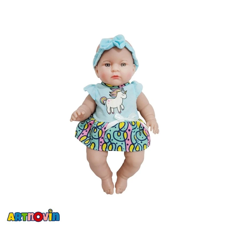 عروسک نوزاد 33 سانتی سیلیکونی