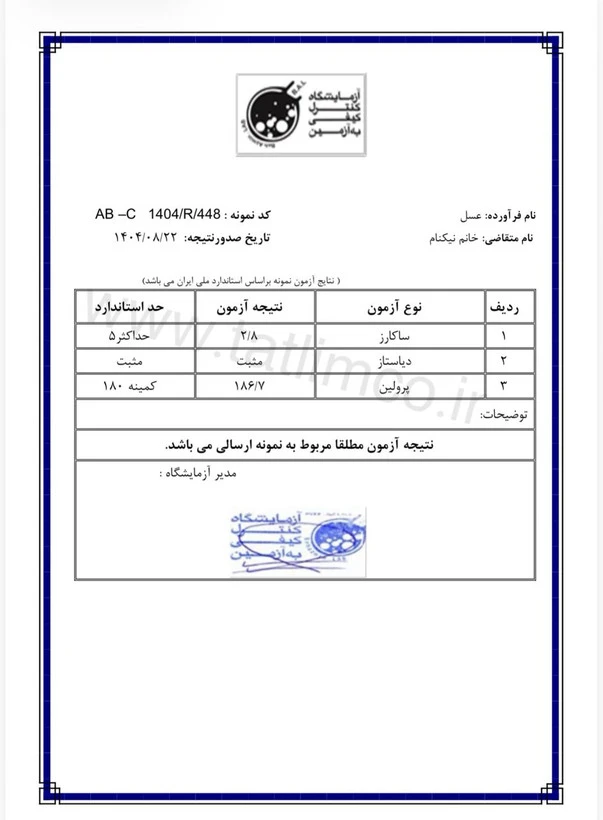 عسل چندگیاه طبیعی