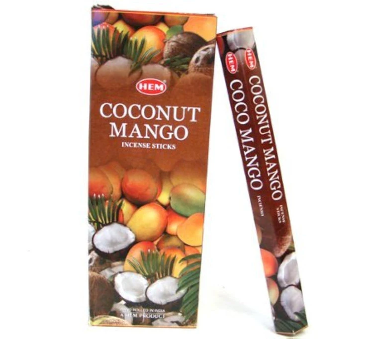 عود شاخه ای هِم با عطر جذاب و آرامش بخش مانجو (انبه) و نارگیل COCONUT MANGO