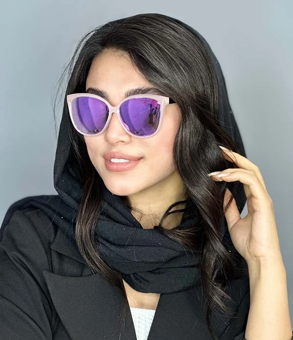 عينك افتابي bolon چنل گربه اي ناز زنانه صورتي يووي٤٠٠ پلاريزه