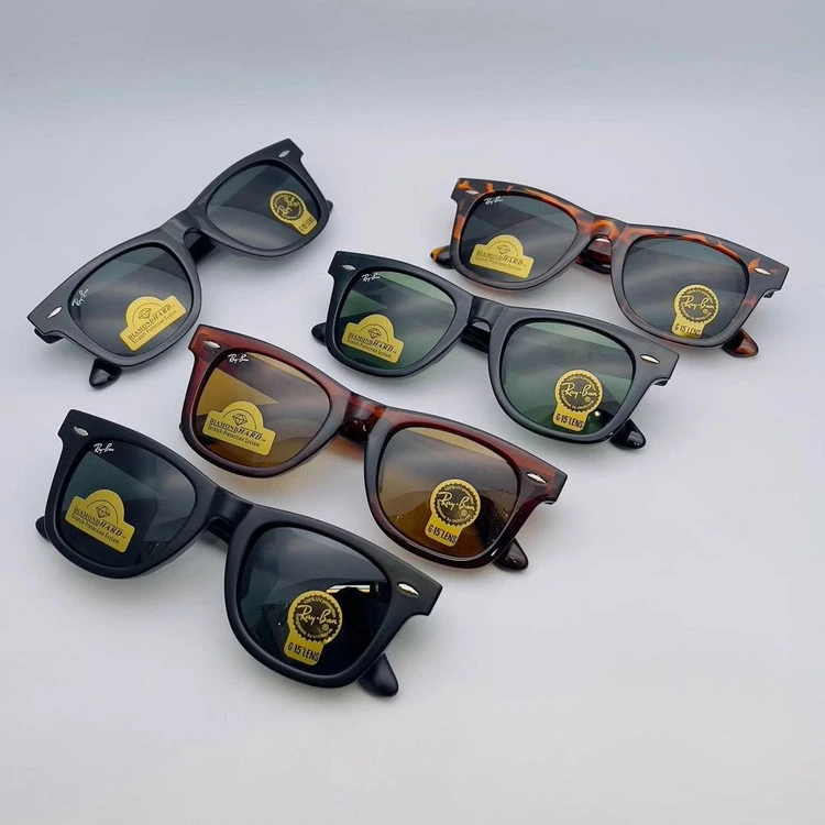 عینک آفتابی برند Rayban شیشه‌ای