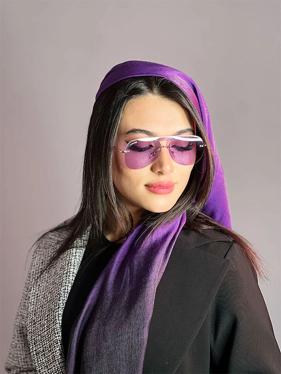 عینک آفتابی زنانه اورجینال بنفش برند bolon خلبانی یووی400