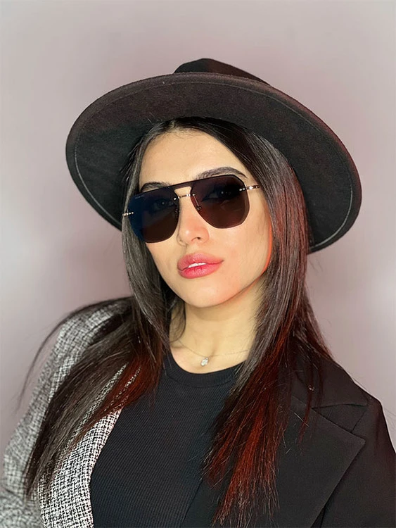 عینک آفتابی زنانه اورجینال مشکی خلبانی برند bolon یووی400