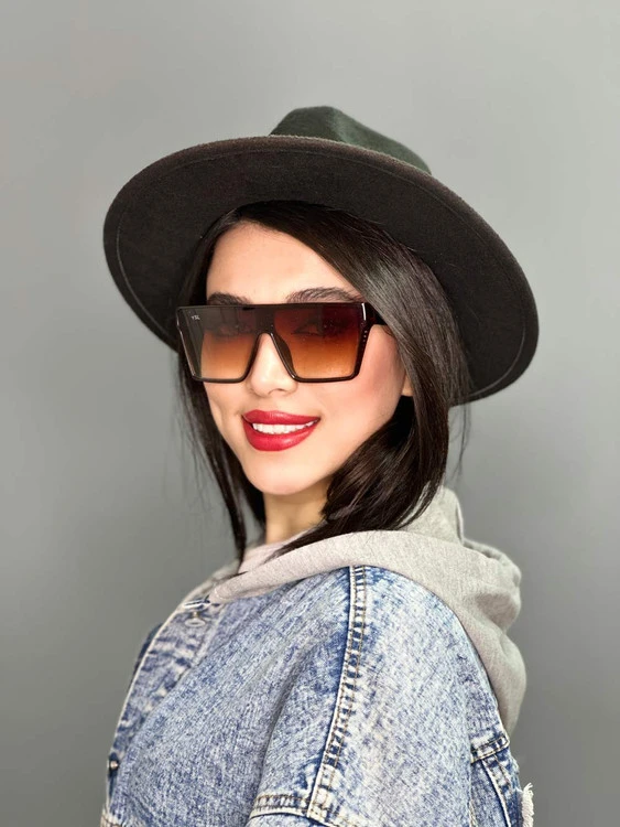 عینک آفتابی شیک زنانه قهوه ای برند a202 ysl
