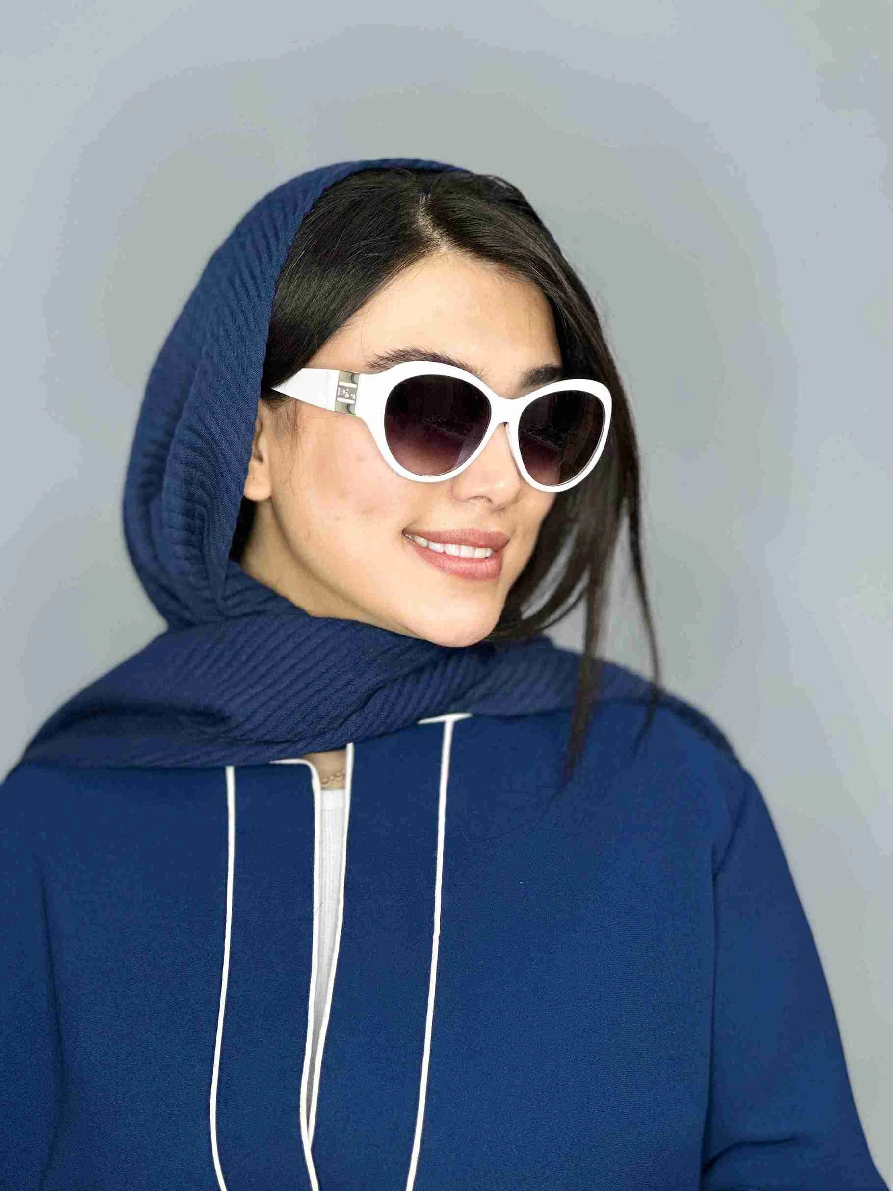عینک افتابی اورجینال Dior دیور گربه ای زنانه سفید یووی ۴۰۰
