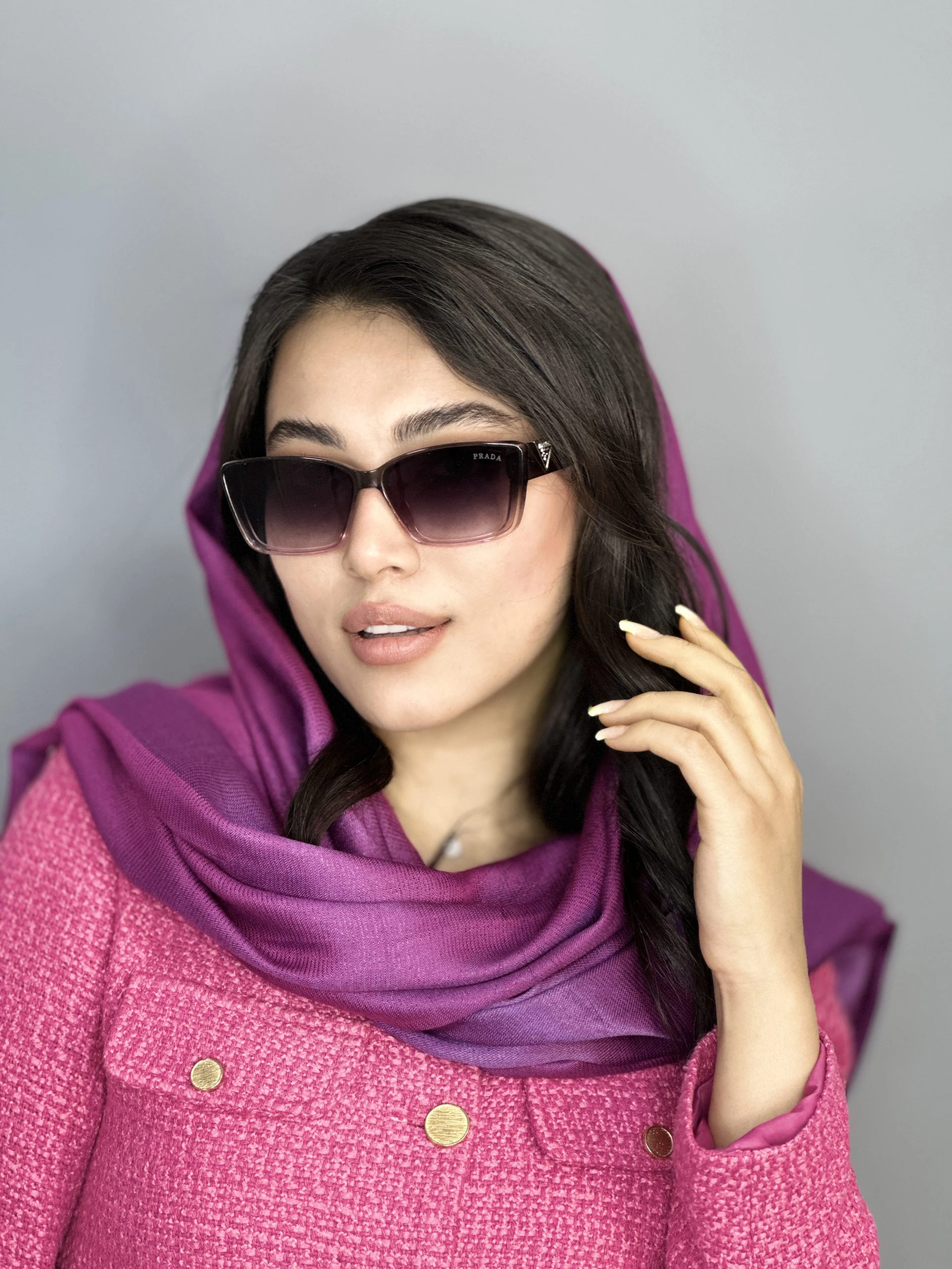 عینک افتایی PRADA پرادا زنانه مشکی ترند یووی ۴۰۰