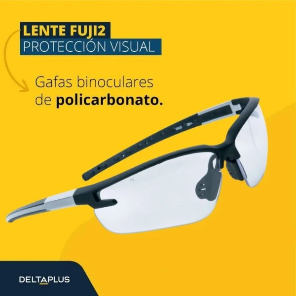 عینک ایمنی اسپرت لنز شفاف دلتاپلاس مدل فوجی 2 گرانیت FUJI2 GRADIENT DELTA PLUS