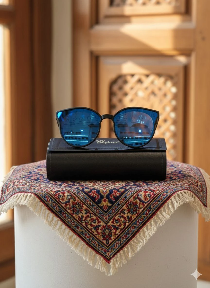 عینک دودی آنتی رفلکس آبی