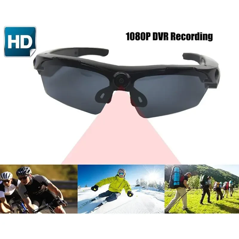 عینک دوربین‌دار ورزشی Full HD 120° مدل Wide Angle با لنز پلاریزه