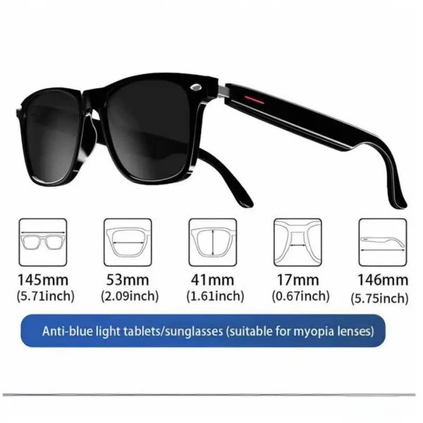 عینک هوشمند بلوتوثی مدل SENBONO Smart Glasses E13 Wireless Sunglasses