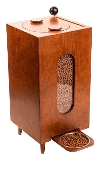 غذا دهنده خودکار چوبی سگ و گربه