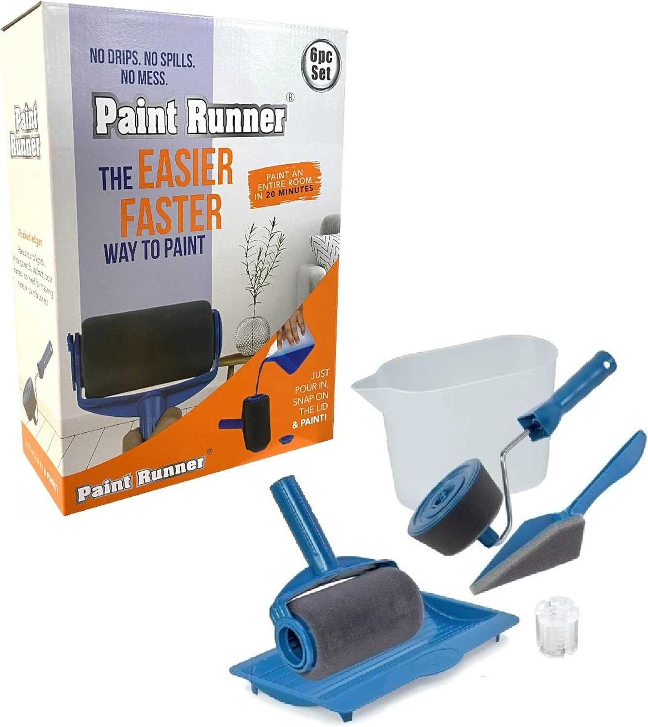 غلطک نقاشی بدون چکه و پاشش Paint Runner مدل ۶ تکه | آمازونیکس