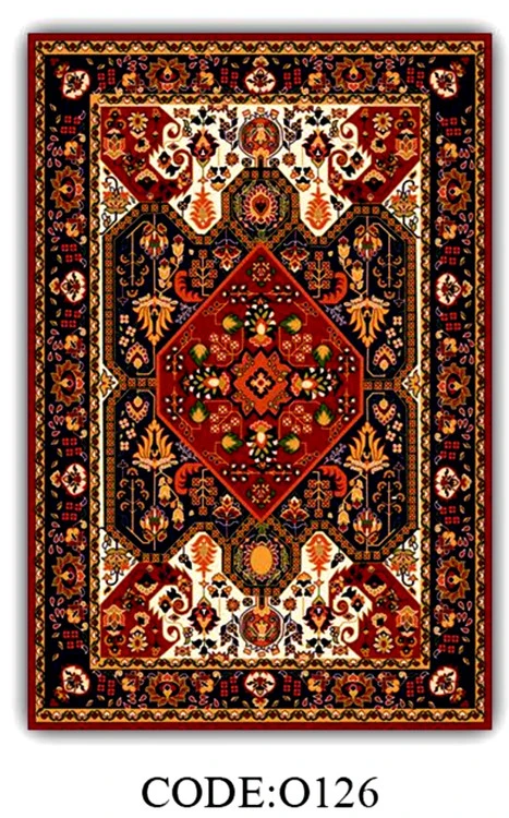 فرش چاپی طرح سنتی ابریشمی