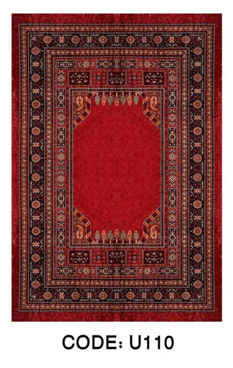 فرشینه سنتی طرح ایلیاتی جنس مخمل ابریشم ترک(هازان)