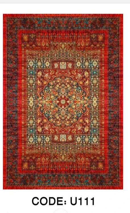 فرشینه سنتی طرح قجری جنس مخمل ابریشم ترک