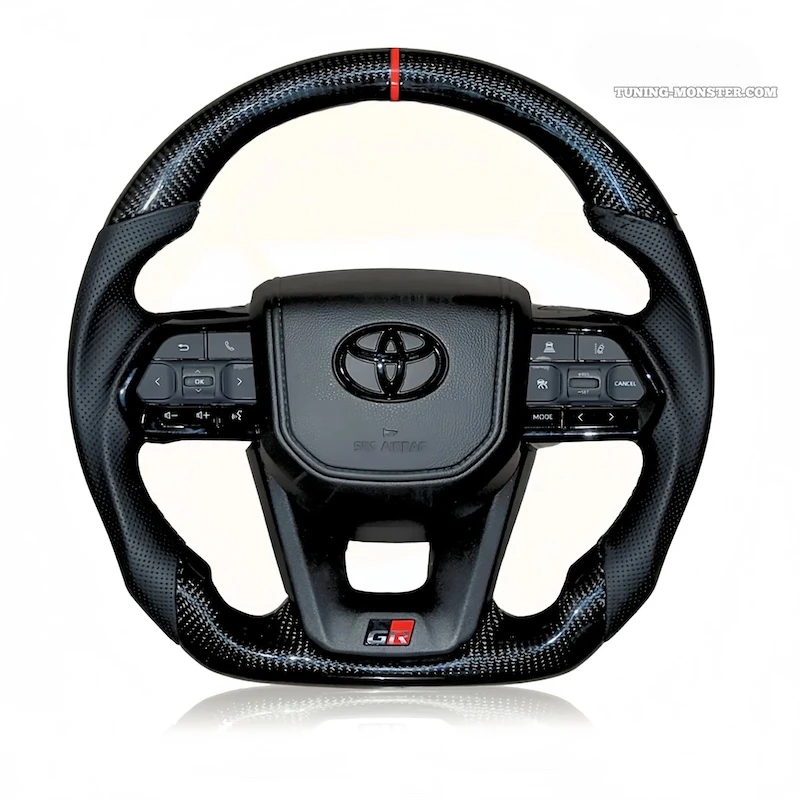 فرمان GR TOYOTA طرح D-CUT کربن