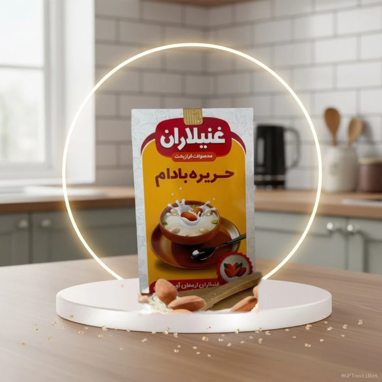 فرنی بادام غنیلاران کاملا ارگانیک و طبیعی ۳۰۰ گرمی