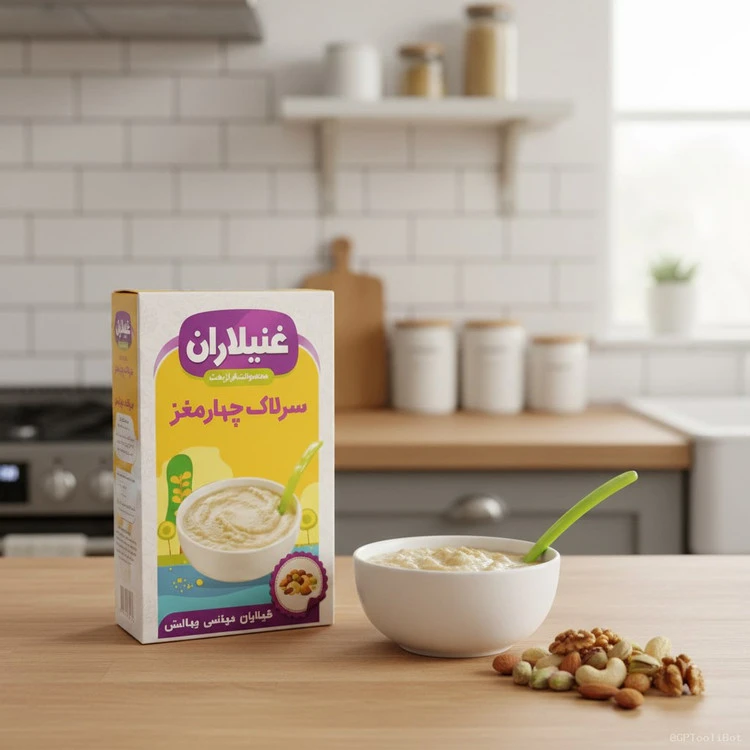 فرنی چهار مغز غنیلاران پسته گردو بادام فندق برنج خرما ۳۰۰گرمی با ضمانت