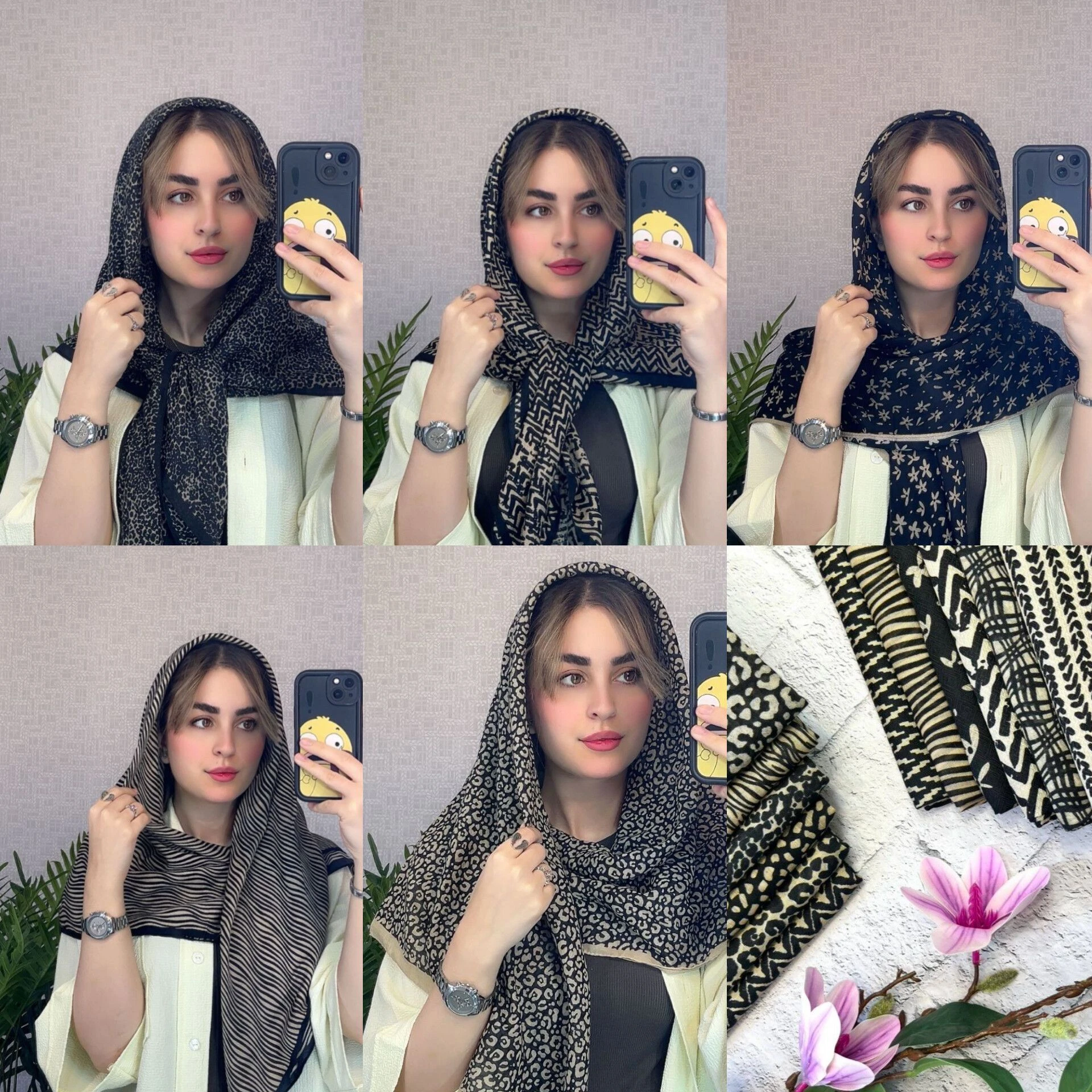 فروش عمده روسری طرحدار مختلط
