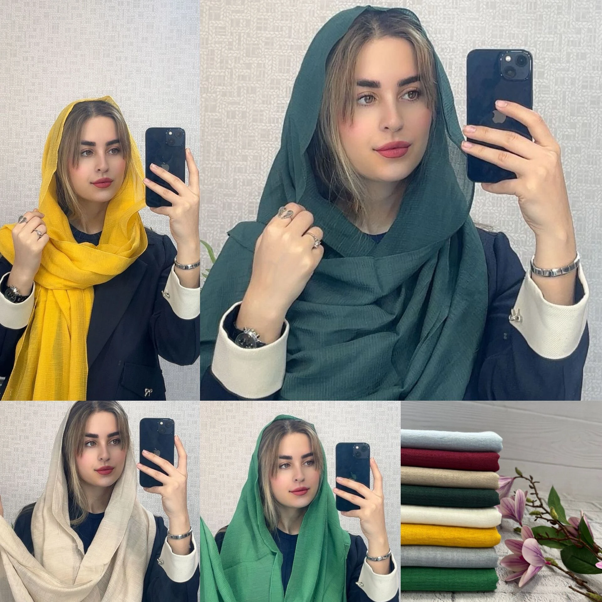 فروش عمده شال ویسکوز از تولیدی