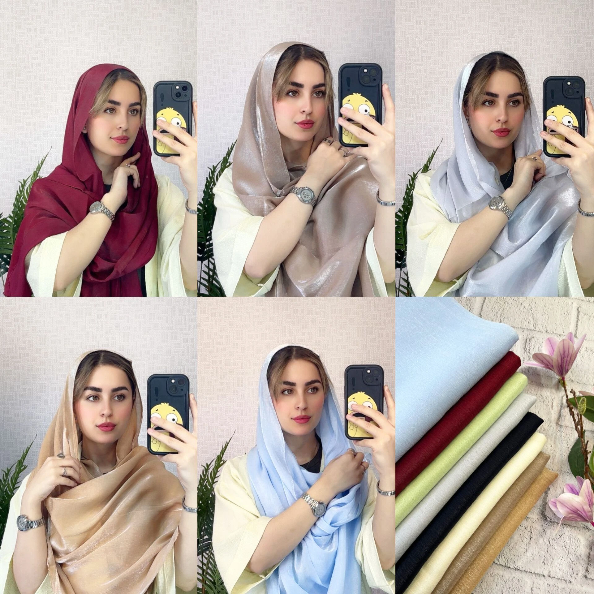 فروش عمده شال ژان ژان ساده از تولیدی