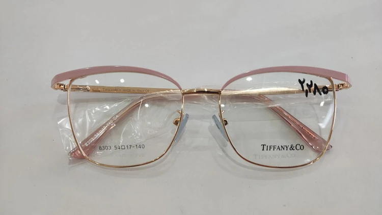 فریم طبی فلزی زنونه برند Tiffany&Co (تیفانی کو) رنگ طلایی صورتی