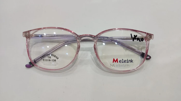 فریم طبی کائوچویی TR-90 دخترونه برند Meleink (ملینک) رنگ صورتی