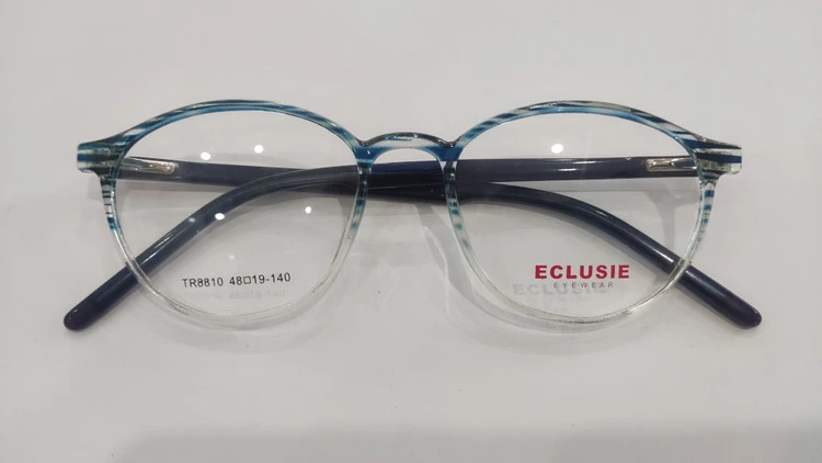 فریم طبی کائوچویی TR-90 زنونه برند ECLUSIE (اکلوسی) رنگ آبی فیروزه‌ای