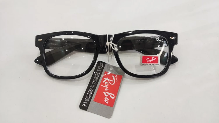 فریم طبی کائوچویی برند Rayban (ریبن) رنگ مشکی براق