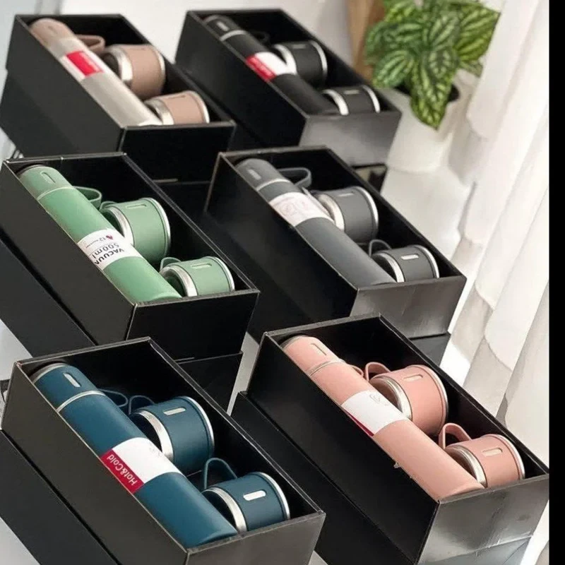 فلاسک ۳ لیوان جعبه کادویی