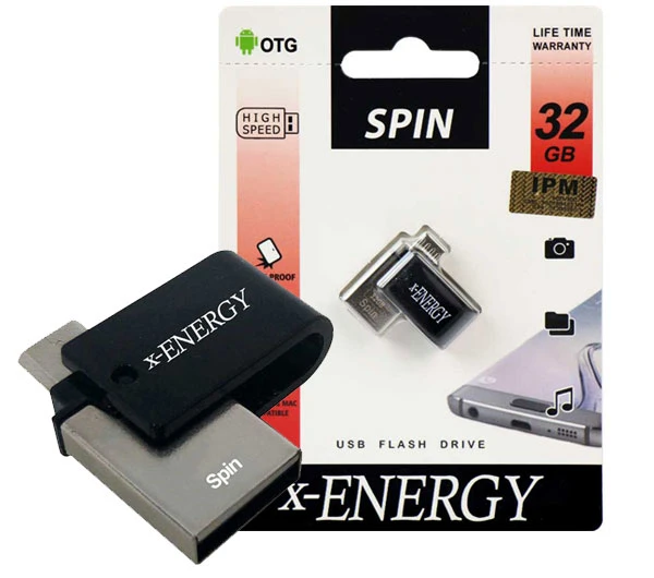 فلش مموری 32 گیگابایت ایکس انرژی مدل SPIN USB2.0