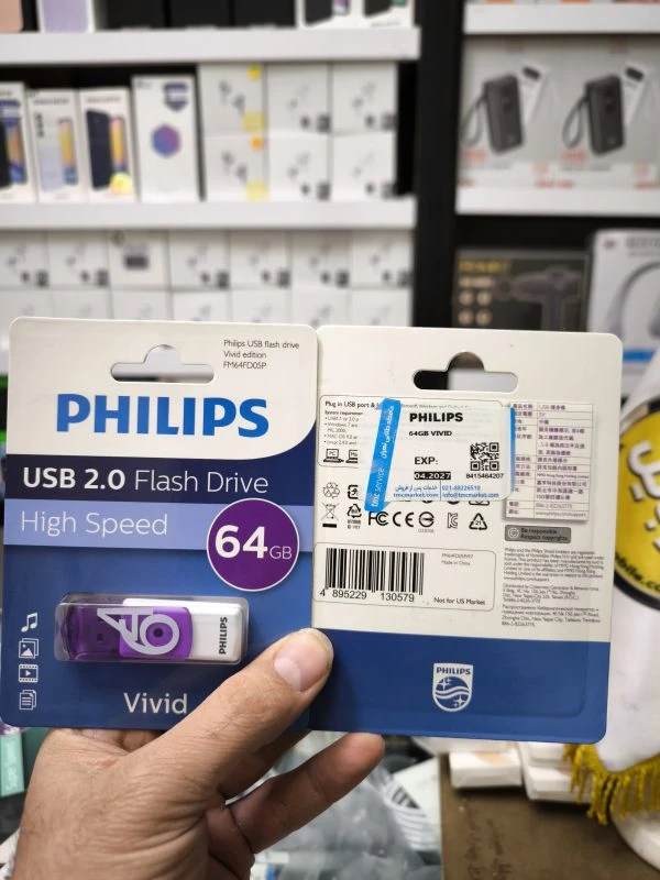 فلش مموری 64 گیگابایت برند فیلیپس – PHILIPS – SUPER SPPED – USB 2 – VIVID EDITION