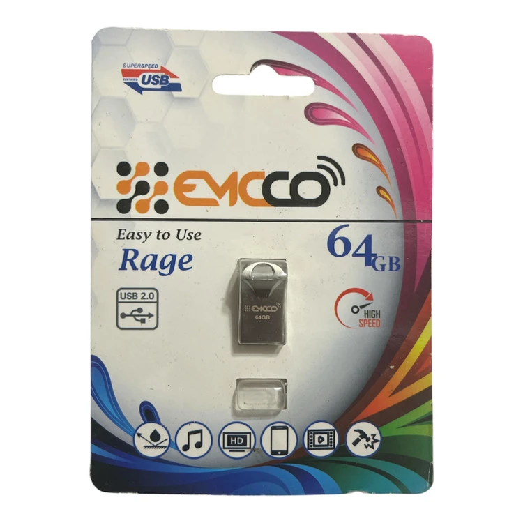 فلش مموری USB2.0 امکو مدل EASY TO USE RAGE ظرفیت 64 گیگابایت