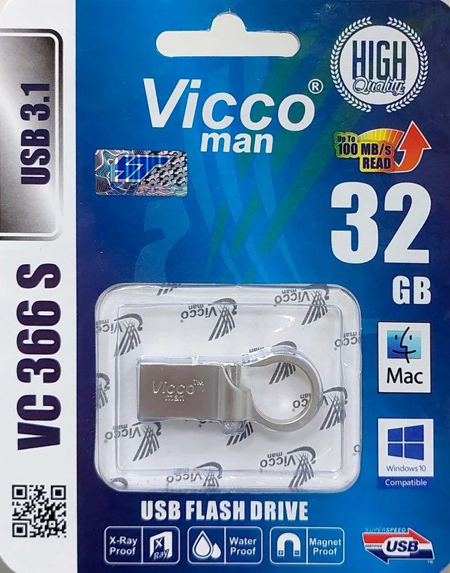 فلش مموری USB3.1 ویکومن 32 گیگابایت مدل VC366s