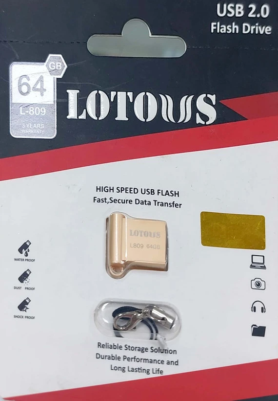 فلش مموری لوتوس مدل L-809 ظرفیت 64 گیگابایت usb 2.0