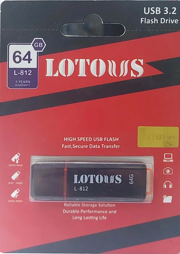 فلش مموری لوتوس مدل L-812 USB 3.2 ظرفیت 64 گیگابایت