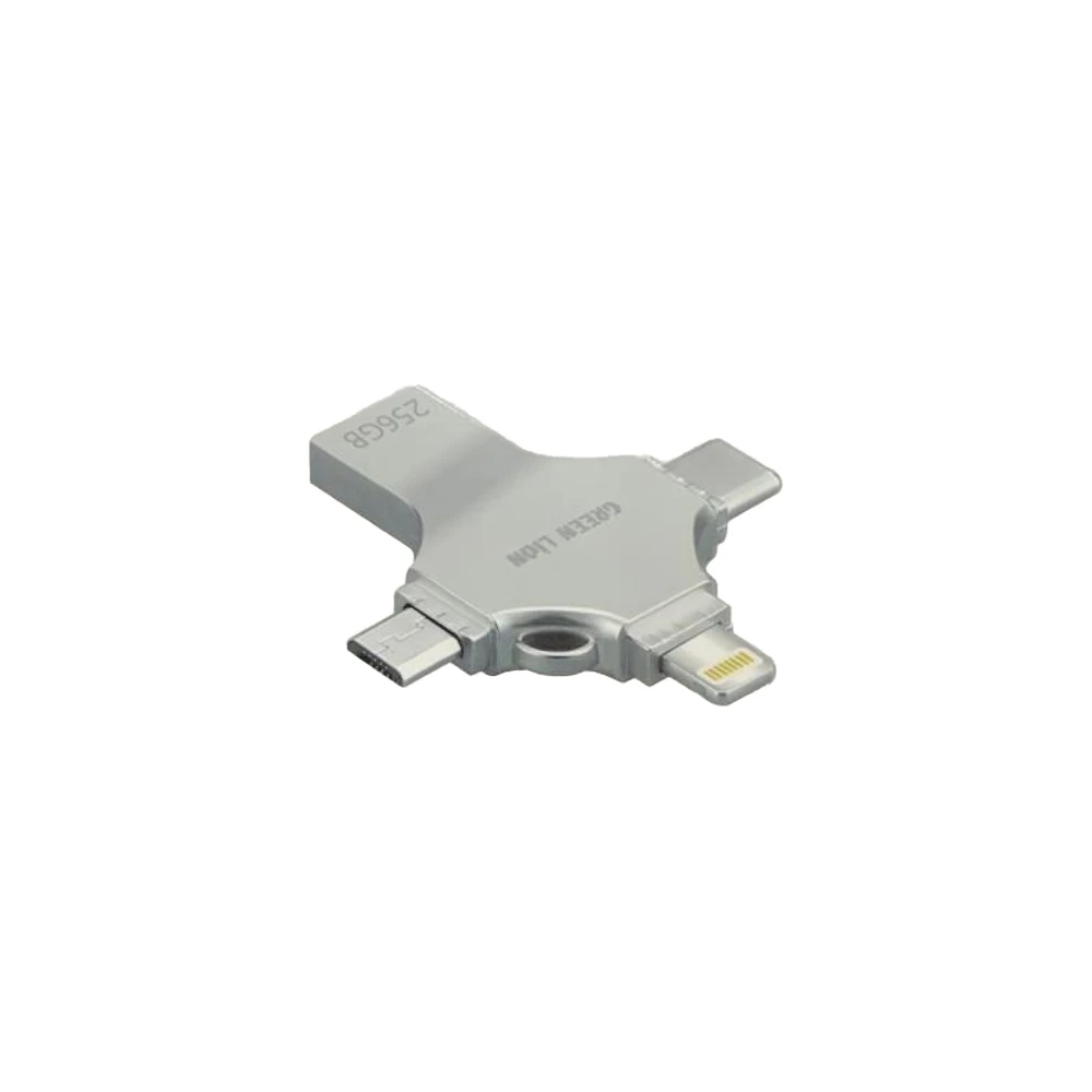 فلش مموری ۴ کاره گرین لاین مدل Green Lion 4in1 USB Flash Drive GN4IN1USB256SL با ظرفیت 256Gb
