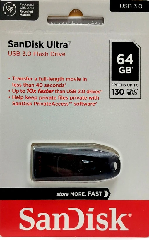 فلش ۶۴ گیگ سن دیسک SanDisk Ultra CZ48 USB 3.0