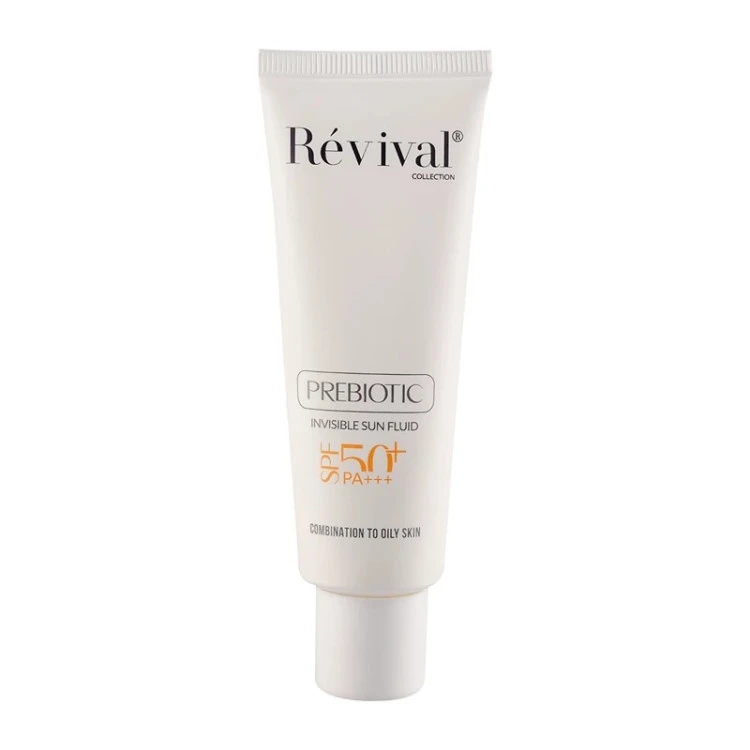 فلوئید ضد آفتاب بی رنگ رویوال با SPF50 مناسب پوست چرب و مختلط حجم 50 میلی لیتر