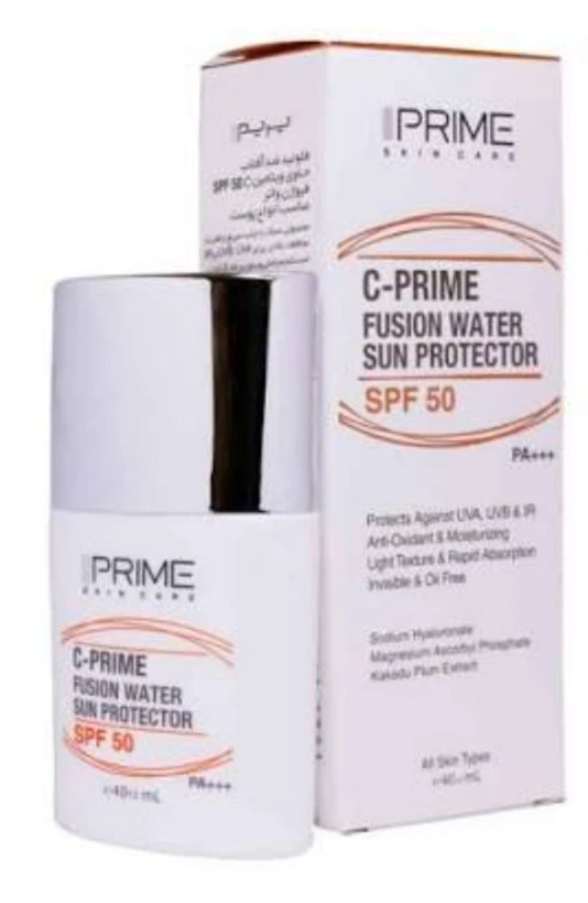 فلوئید ضدآفتاب با SPF50 حاوی ویتامین C،فیوژن واتر ،مناسب صورت و دور چشم