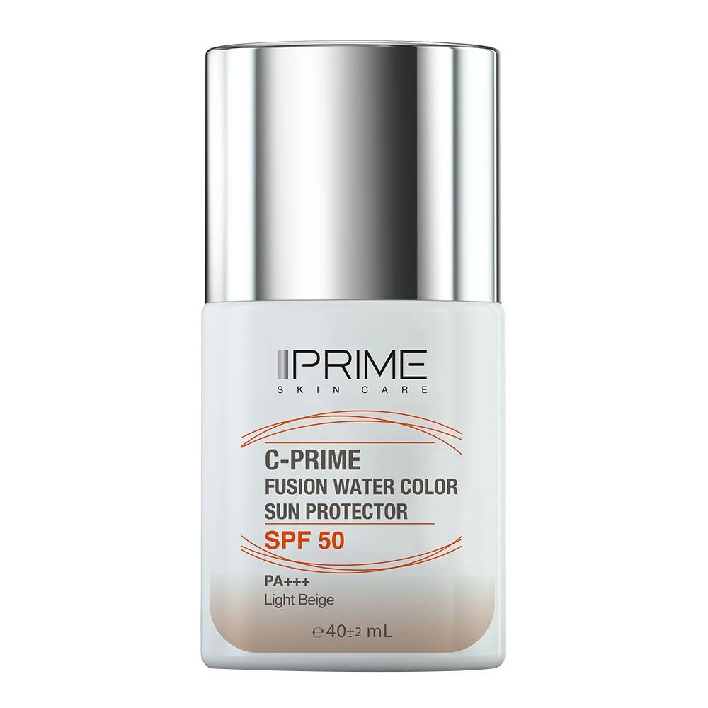 فلوئید ضدآفتاب رنگی پرایم(پریم) SPF50 بژ روشن حاوی ویتامین C (40 میل)