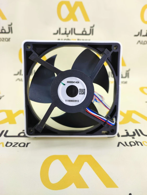 فن اواپراتور یخچال فریزر هیتاچی مدل HH0004140A (موتور 12 ولت DC سه سیم اورجینال)