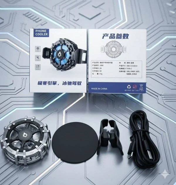 فن خنک کننده گوشی RGB دار مدل JS80