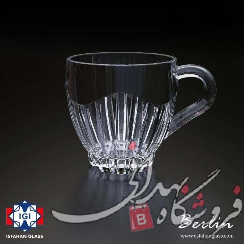 فنجان شیشه ای برلین 6 عددی