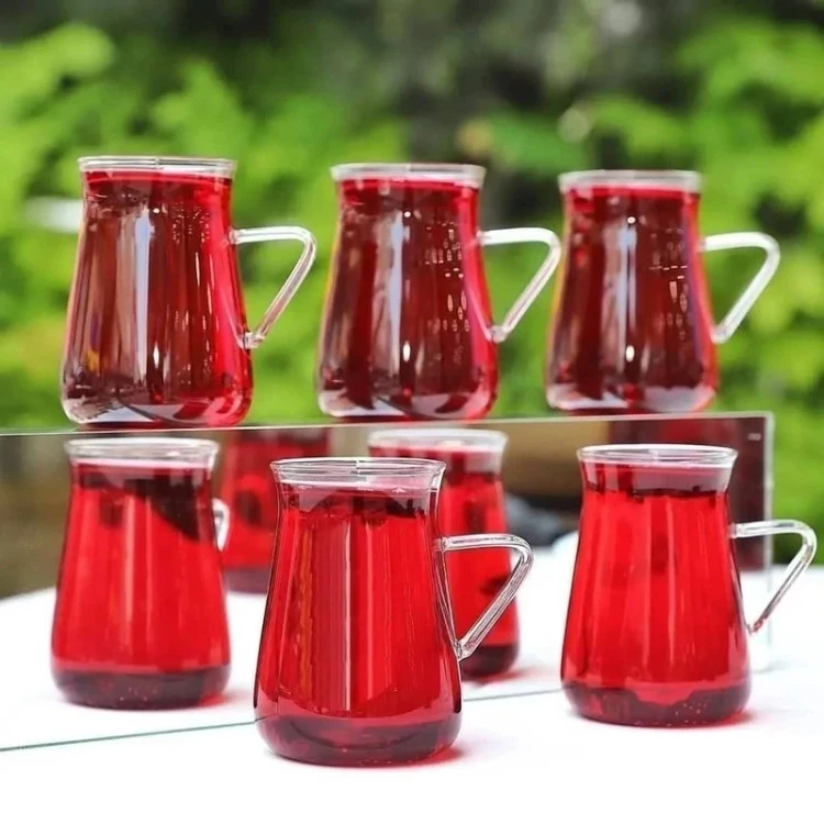 فنجان پیرکس دسته مثلثی شش عددی