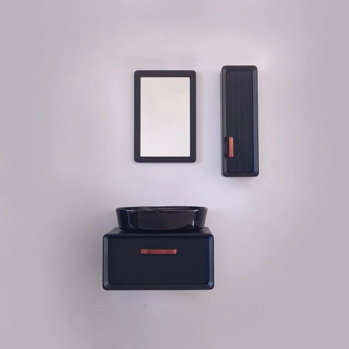 فول ست روشویی کابینتی مدل B-101 رنگ مشکی مات