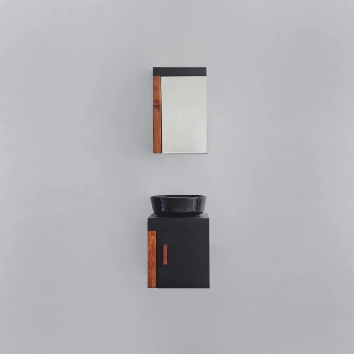 فول ست روشویی کابینتی مدل S-106 رنگ مشکی